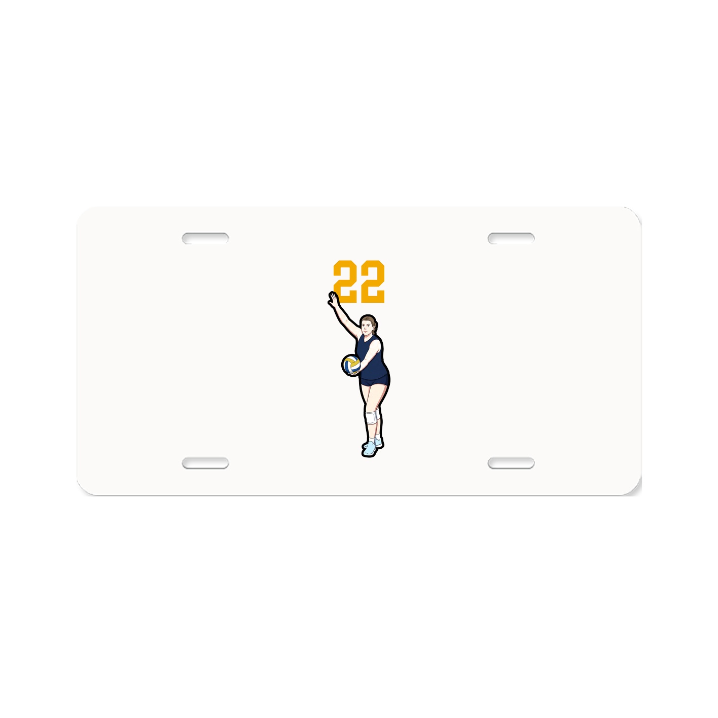 License Plate — Number Top in Classic