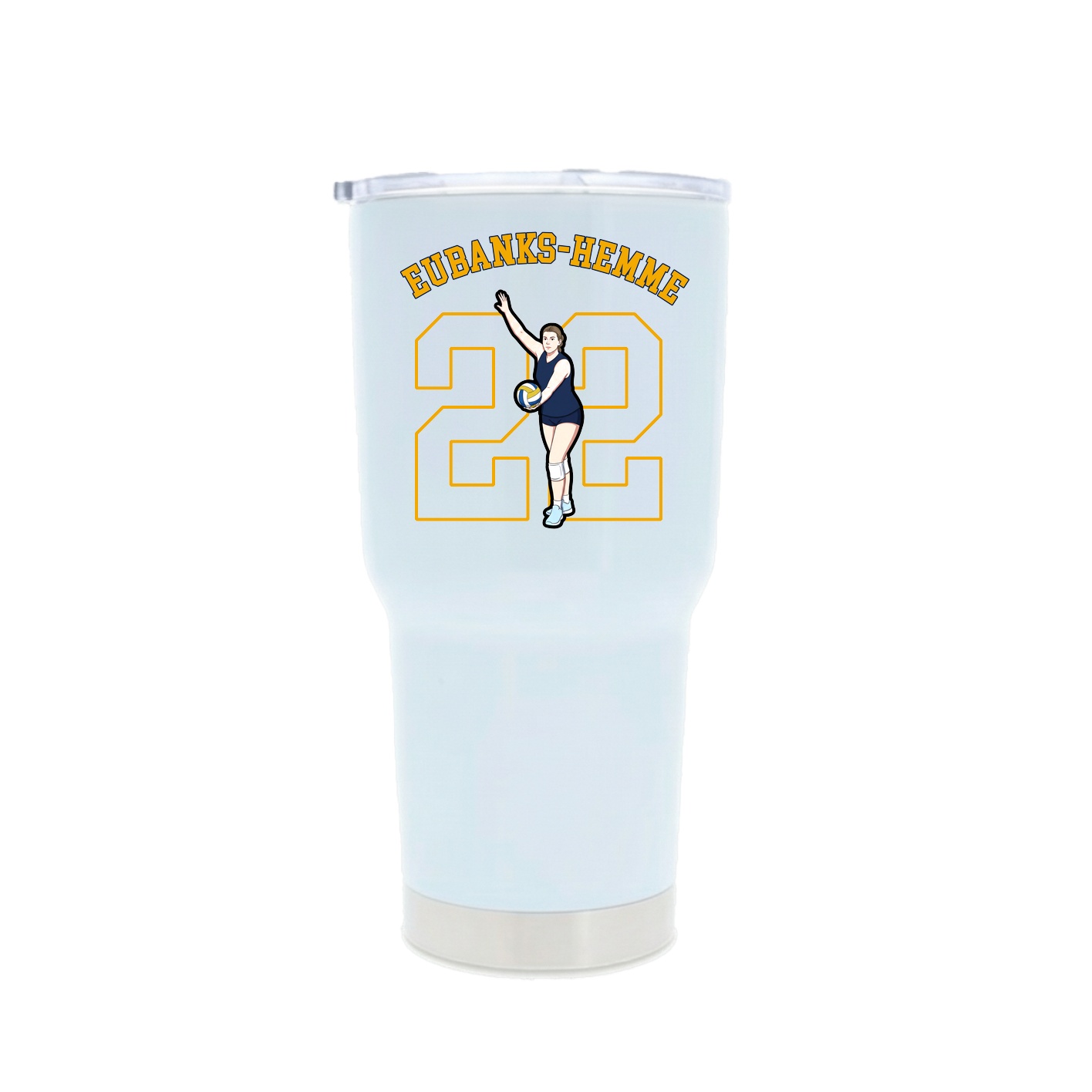 30oz Stainless Steel Tumbler — Shirsey Arch in White