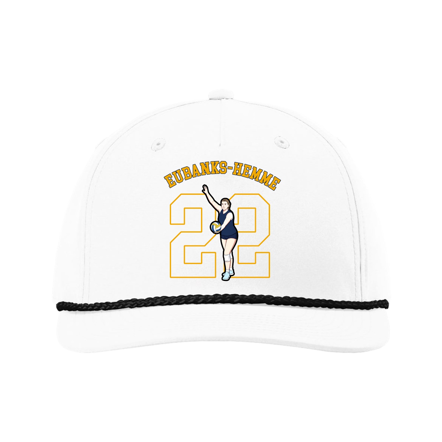 Five-Panel Classic Rope Cap — Shirsey Arch in White