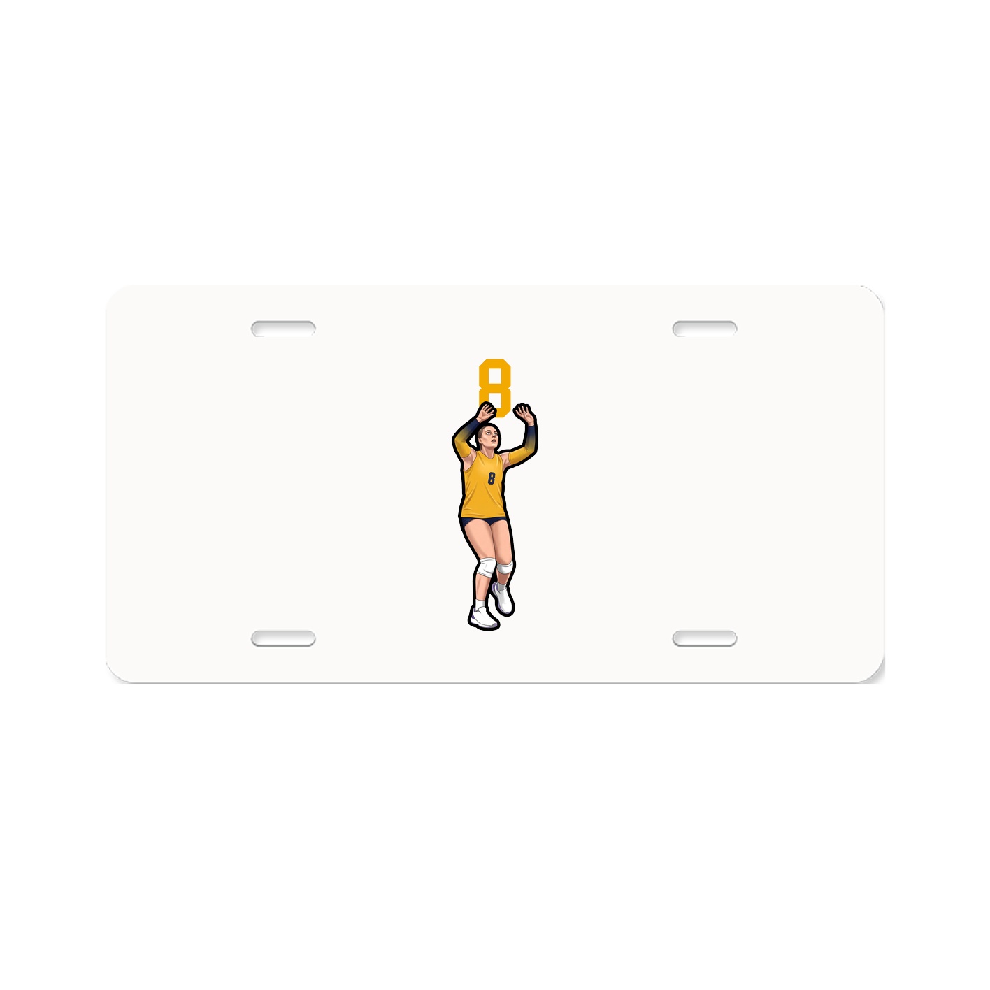License Plate — Number Top in Classic