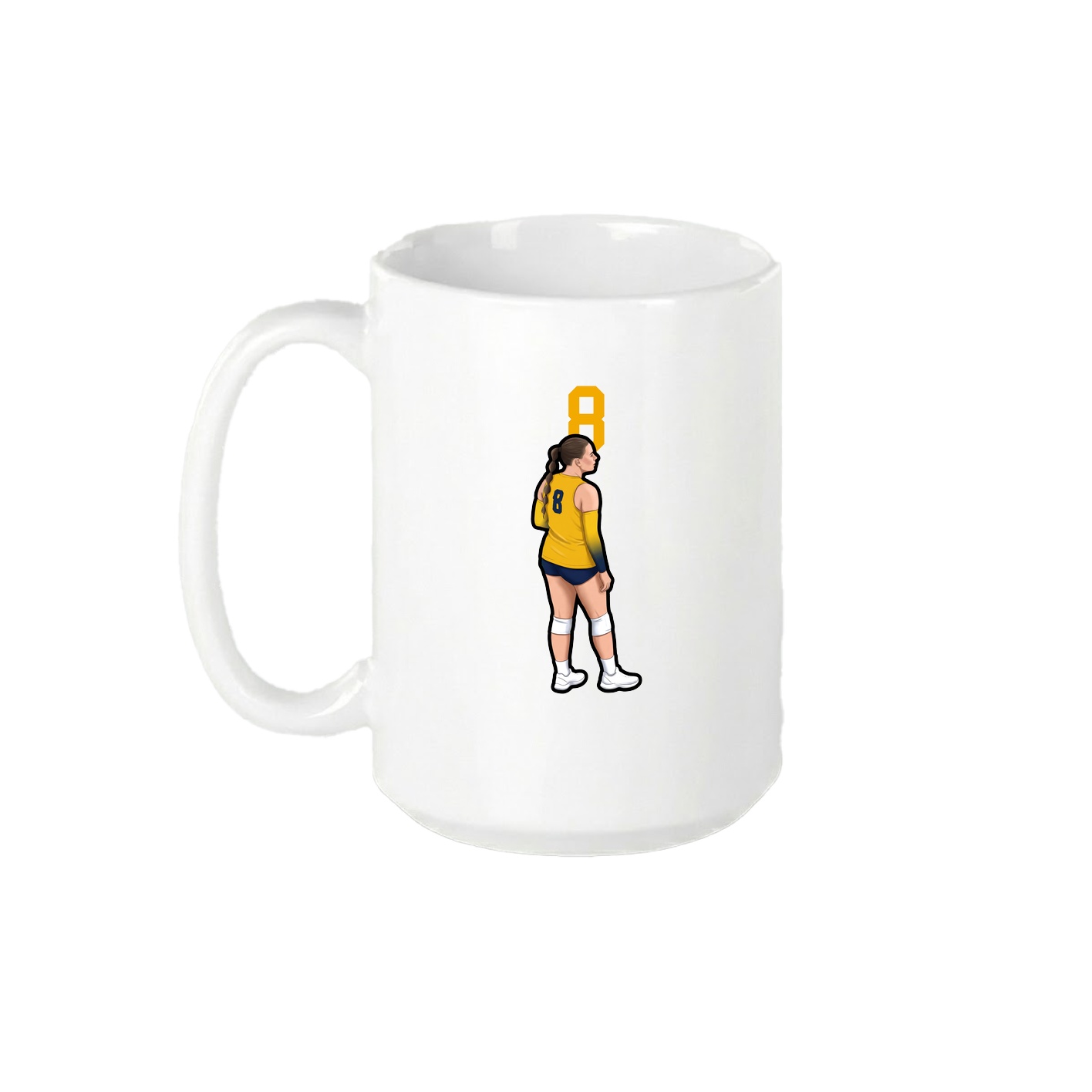 15oz Coffee Mug — Number Top in White