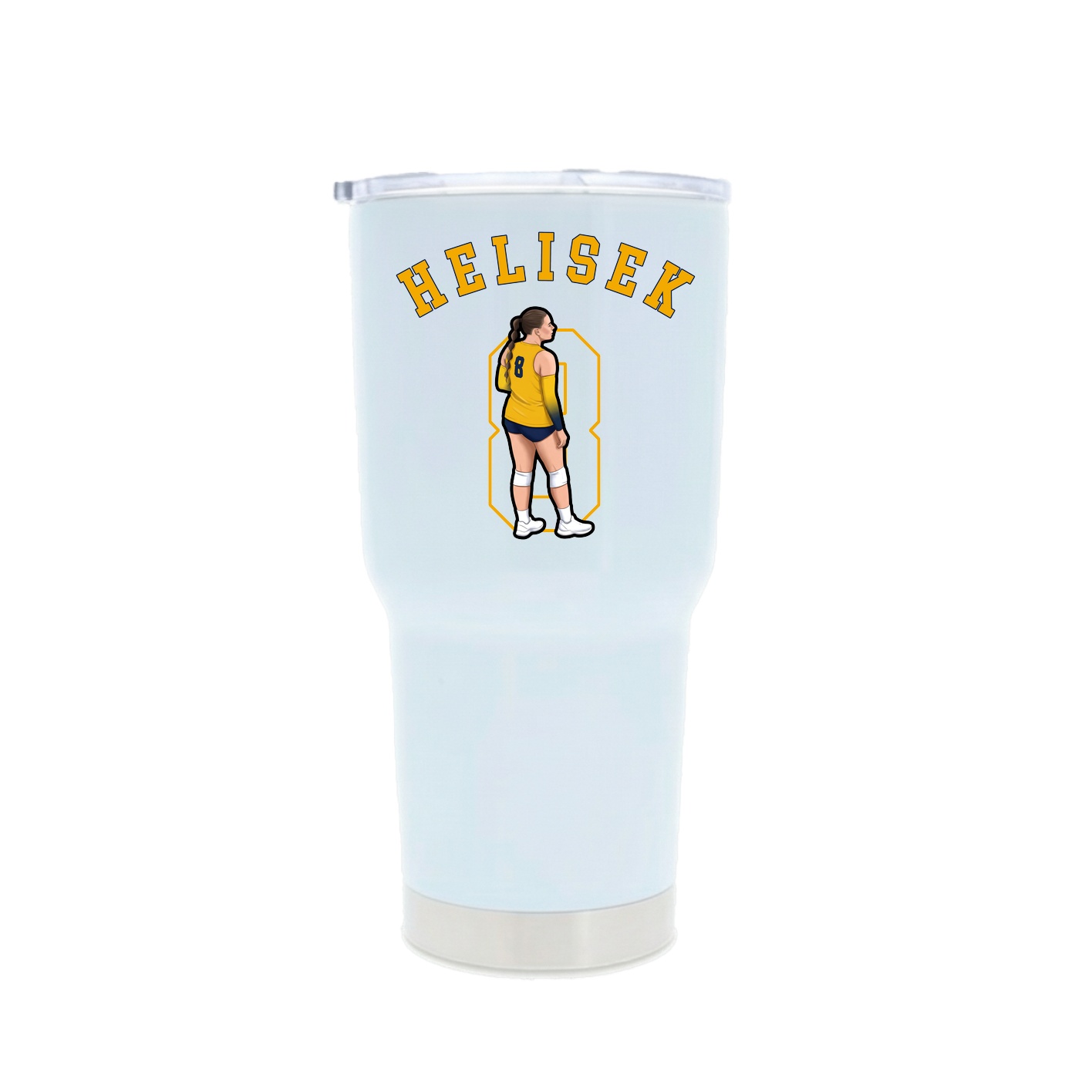 30oz Stainless Steel Tumbler — Shirsey Arch in White