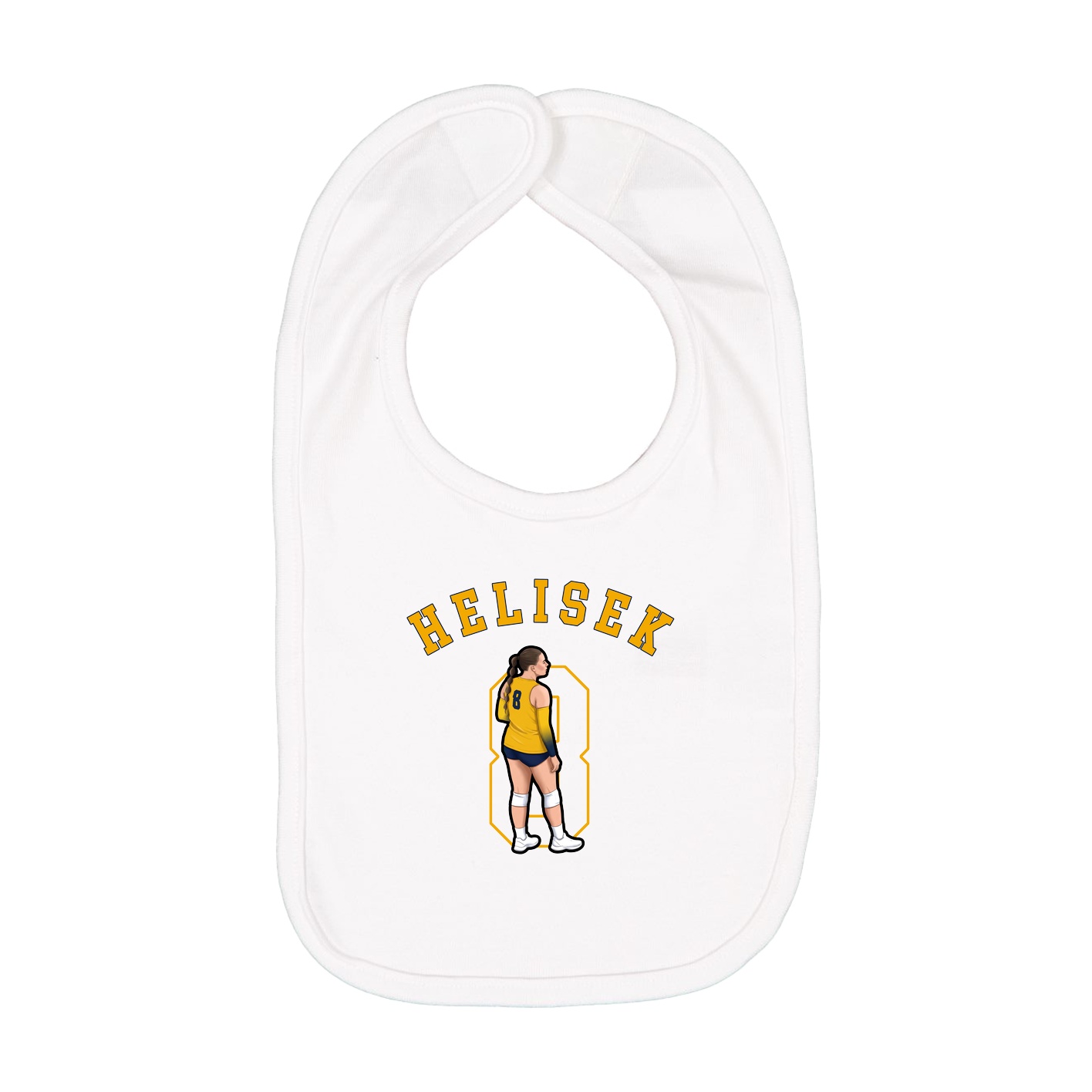 Infant Bib — Shirsey Arch in White