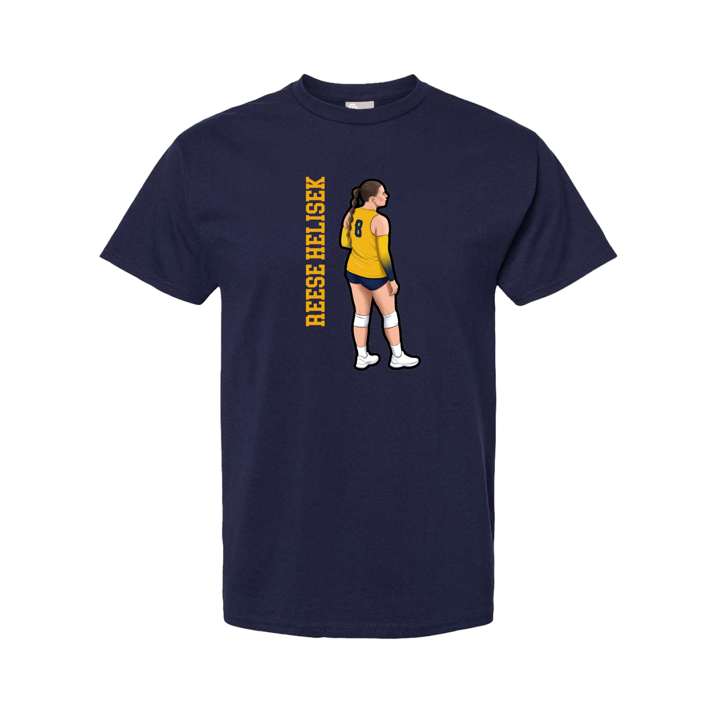 Youth Tee — Name Vertical in Navy