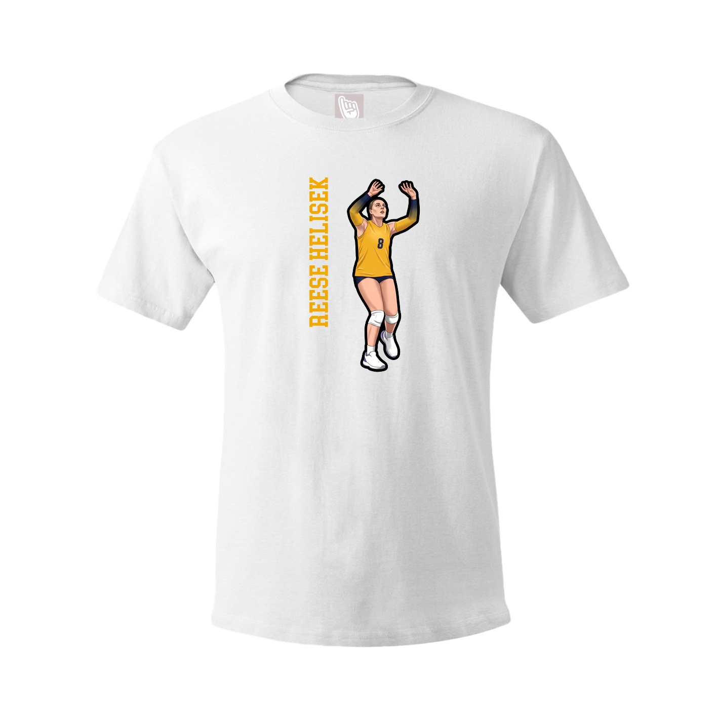 Youth Tee — Name Vertical in White