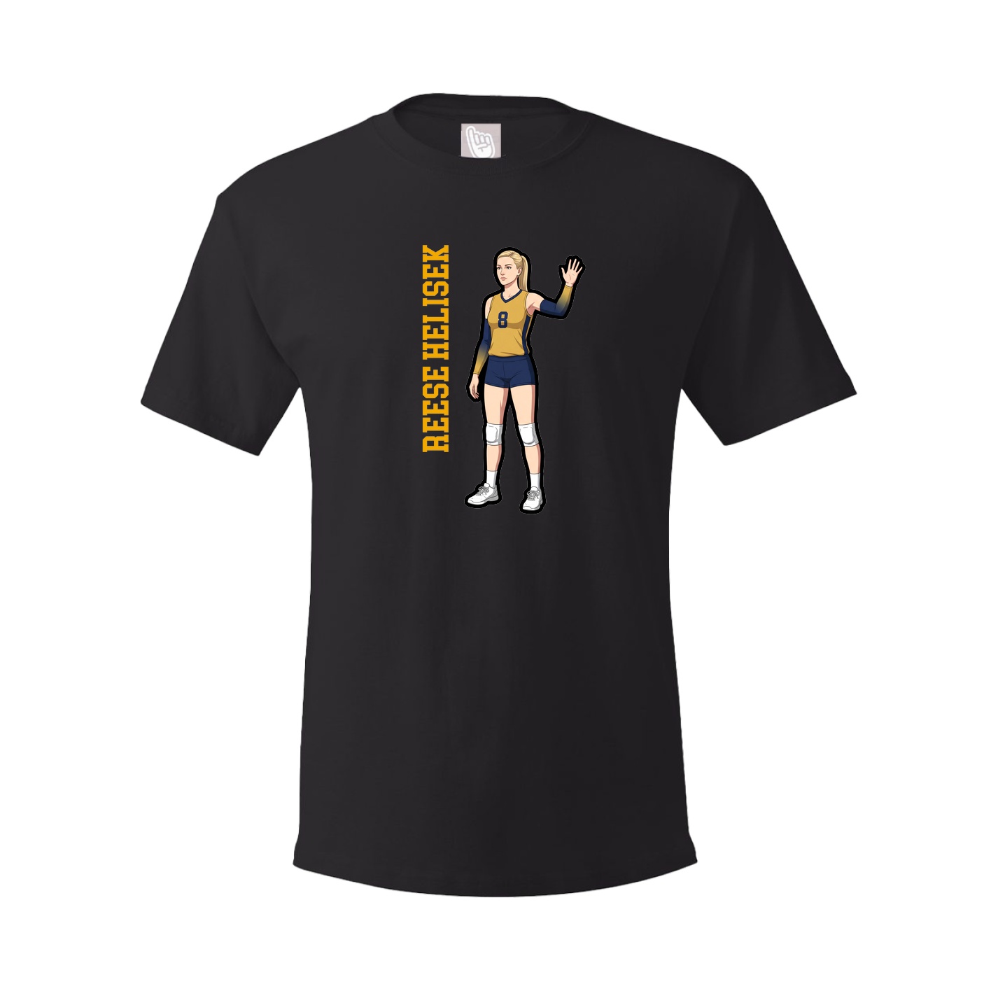 Youth Tee — Name Vertical in Black