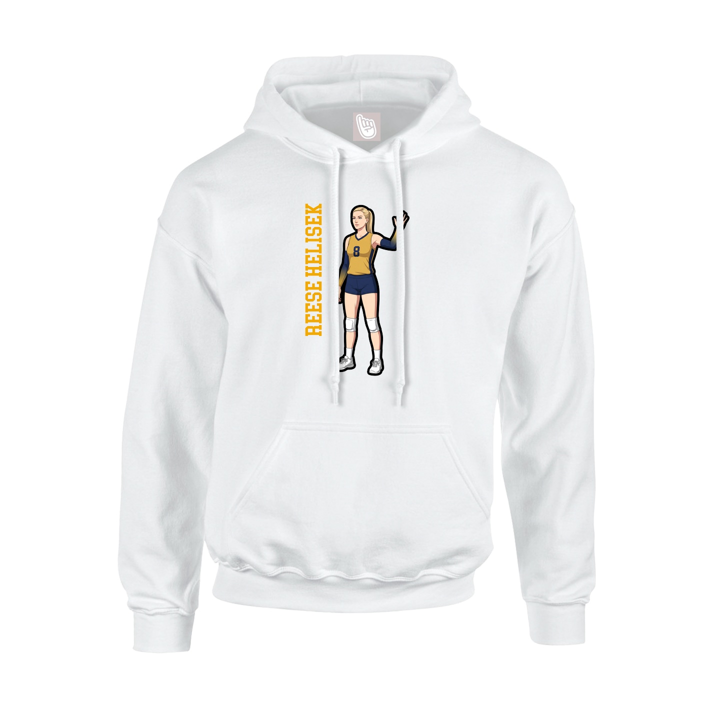 Hoodie — Name Vertical in White