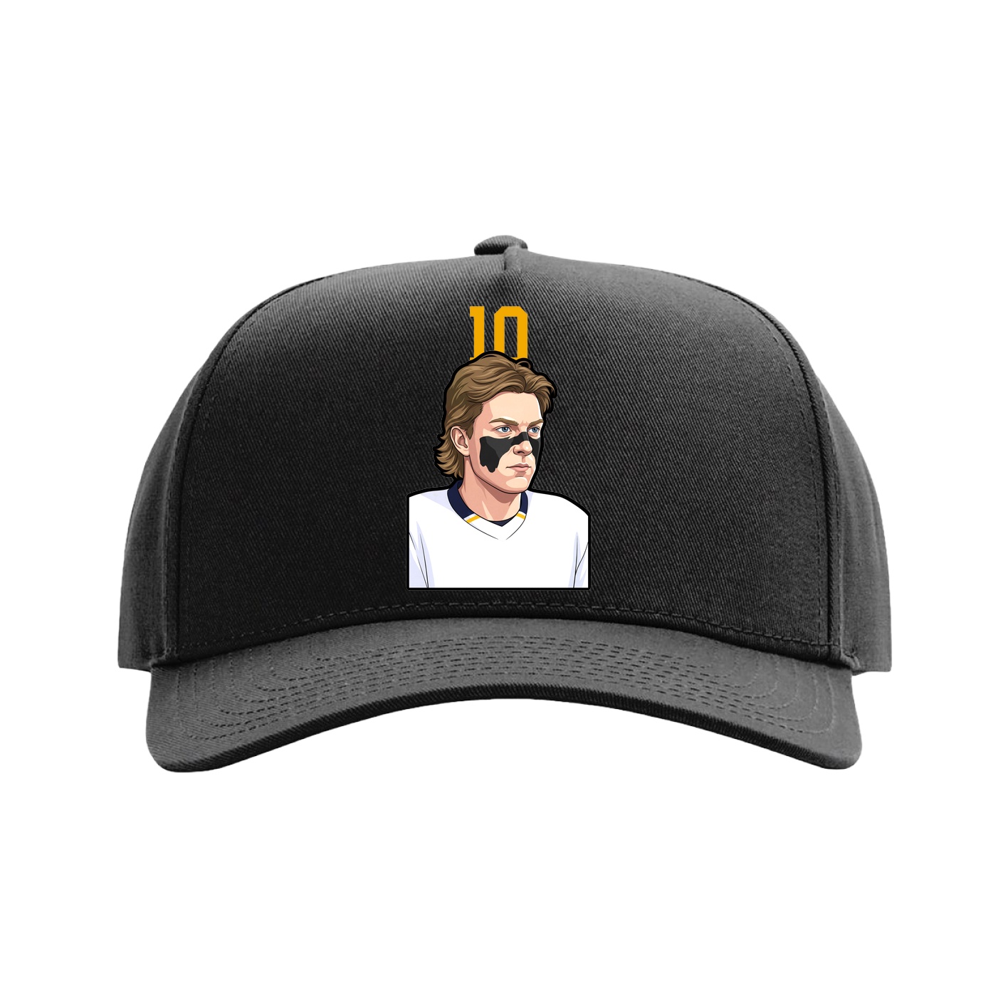 Full Fabric Five-Panel Champ Cap — Number Top in Black