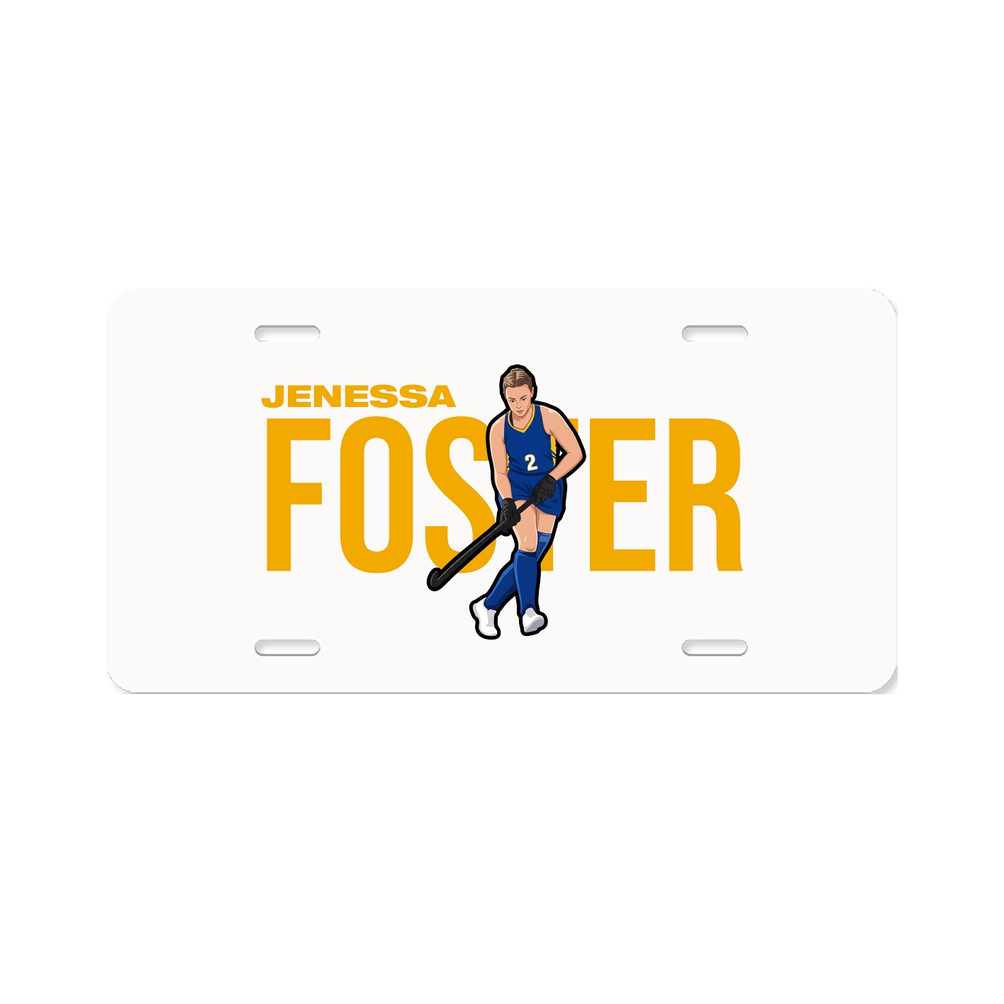 License Plate — Player Name in Classic