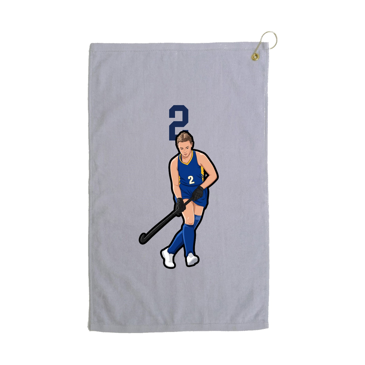 Golf Towel — Number Top in Grey