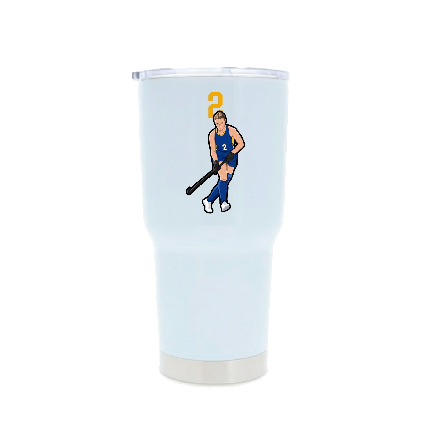 30oz Stainless Steel Tumbler — Number Top in White