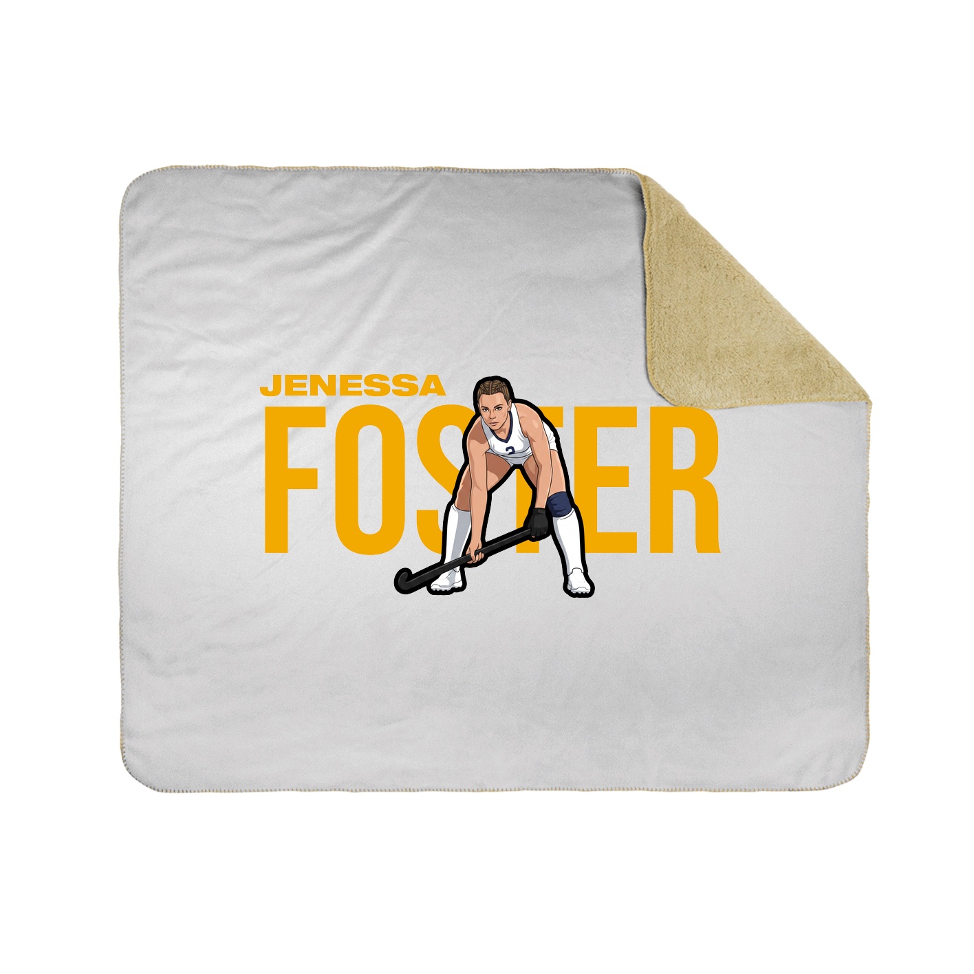Throw Blanket — Player Name in White