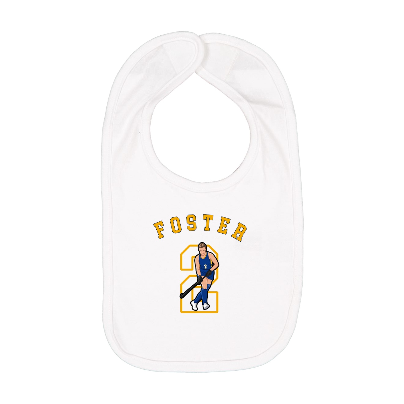 Infant Bib — Shirsey Arch in White