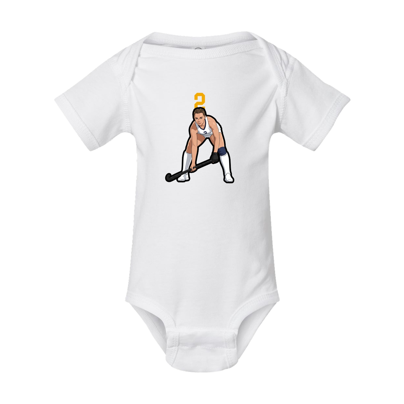 Baby Onesie — Number Top in White