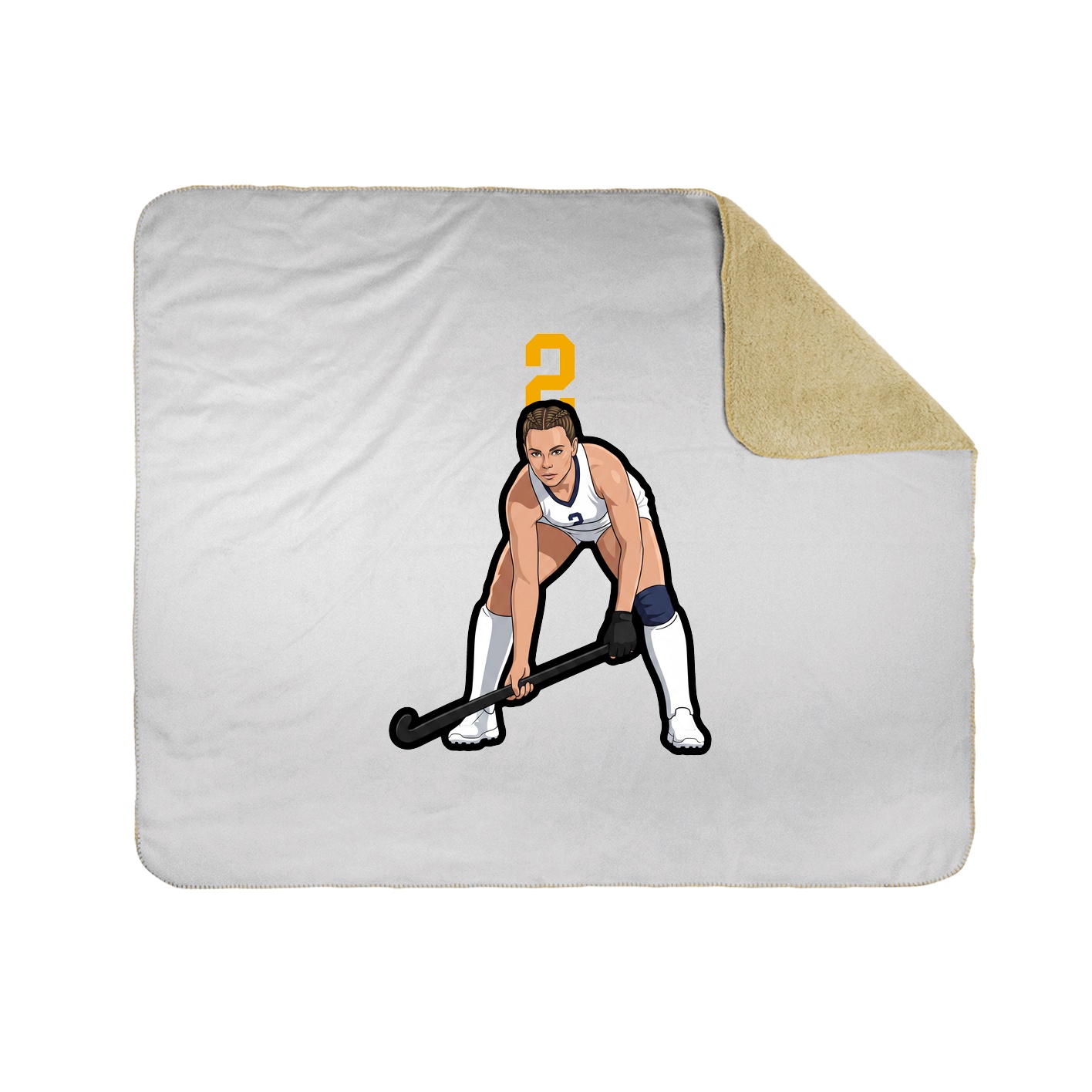 Throw Blanket — Number Top in White