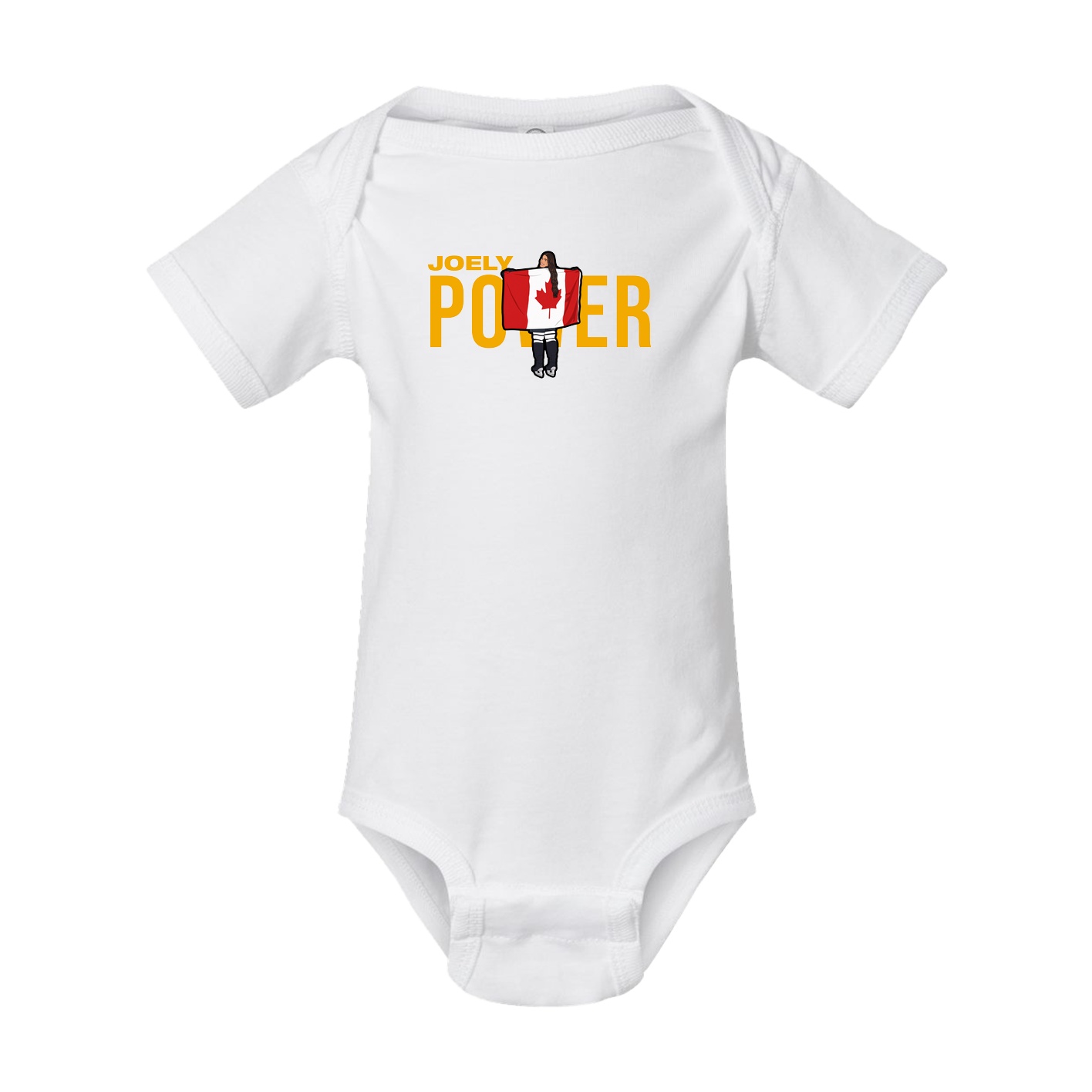 Baby Onesie — Player Name in White
