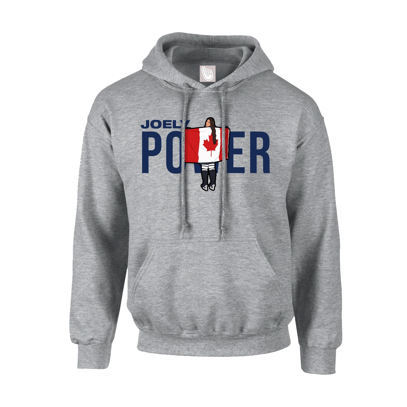 Hoodie — Player Name in Grey