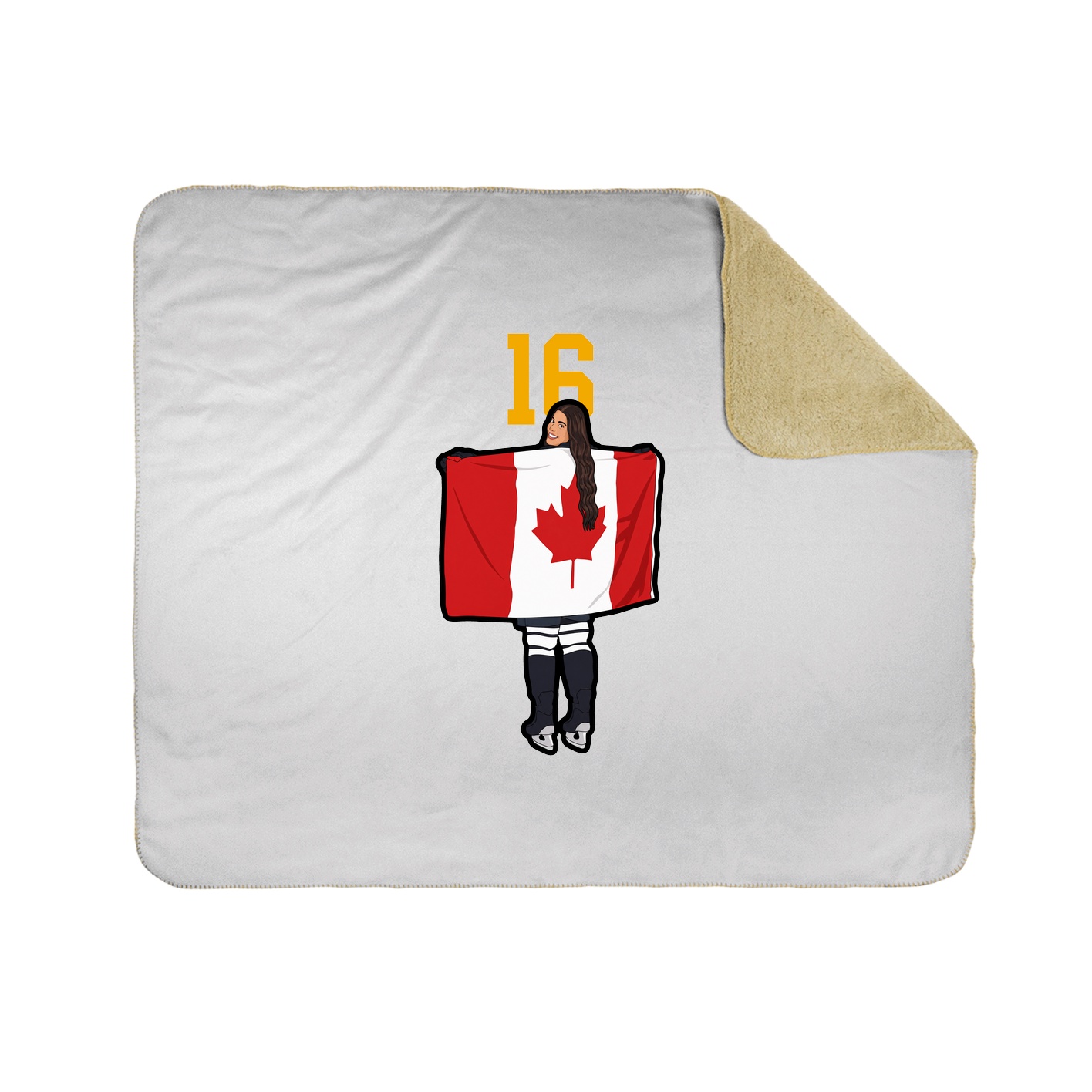 Throw Blanket — Number Top in White