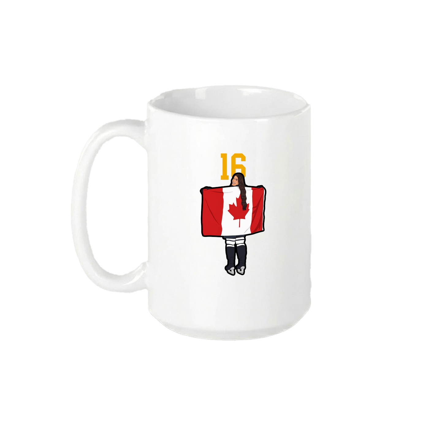 15oz Coffee Mug — Number Top in White