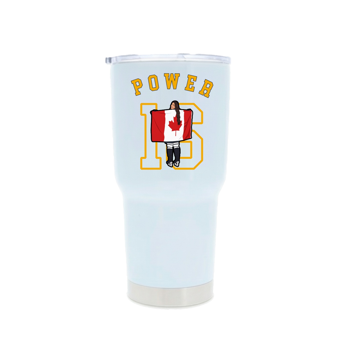 30oz Stainless Steel Tumbler — Shirsey Arch in White