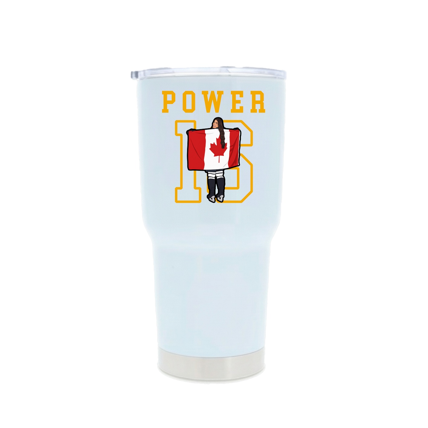 30oz Stainless Steel Tumbler — Shirsey in White