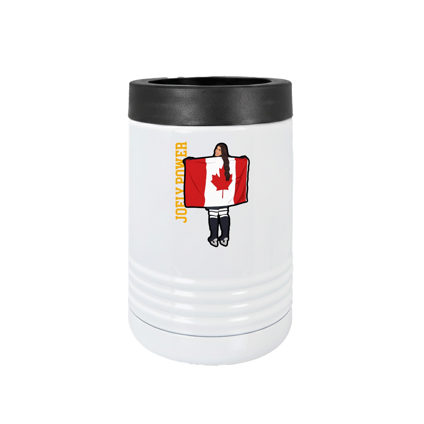 Beverage Holder — Name Vertical in White