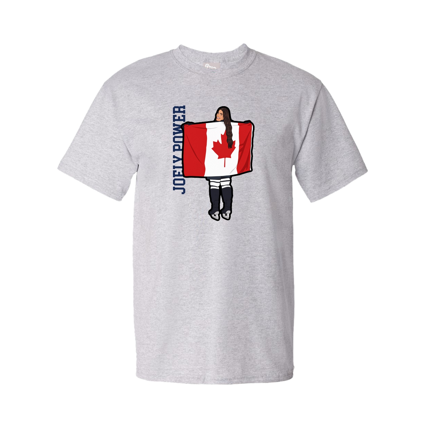 Tee — Name Vertical in Grey