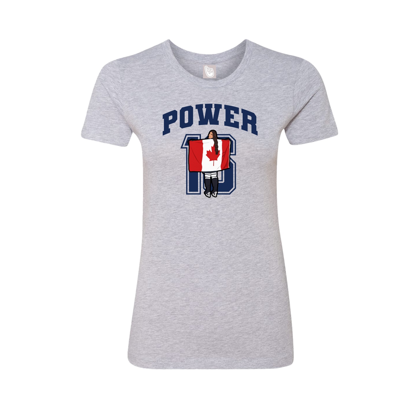 Womens Tee — Number in Grey
