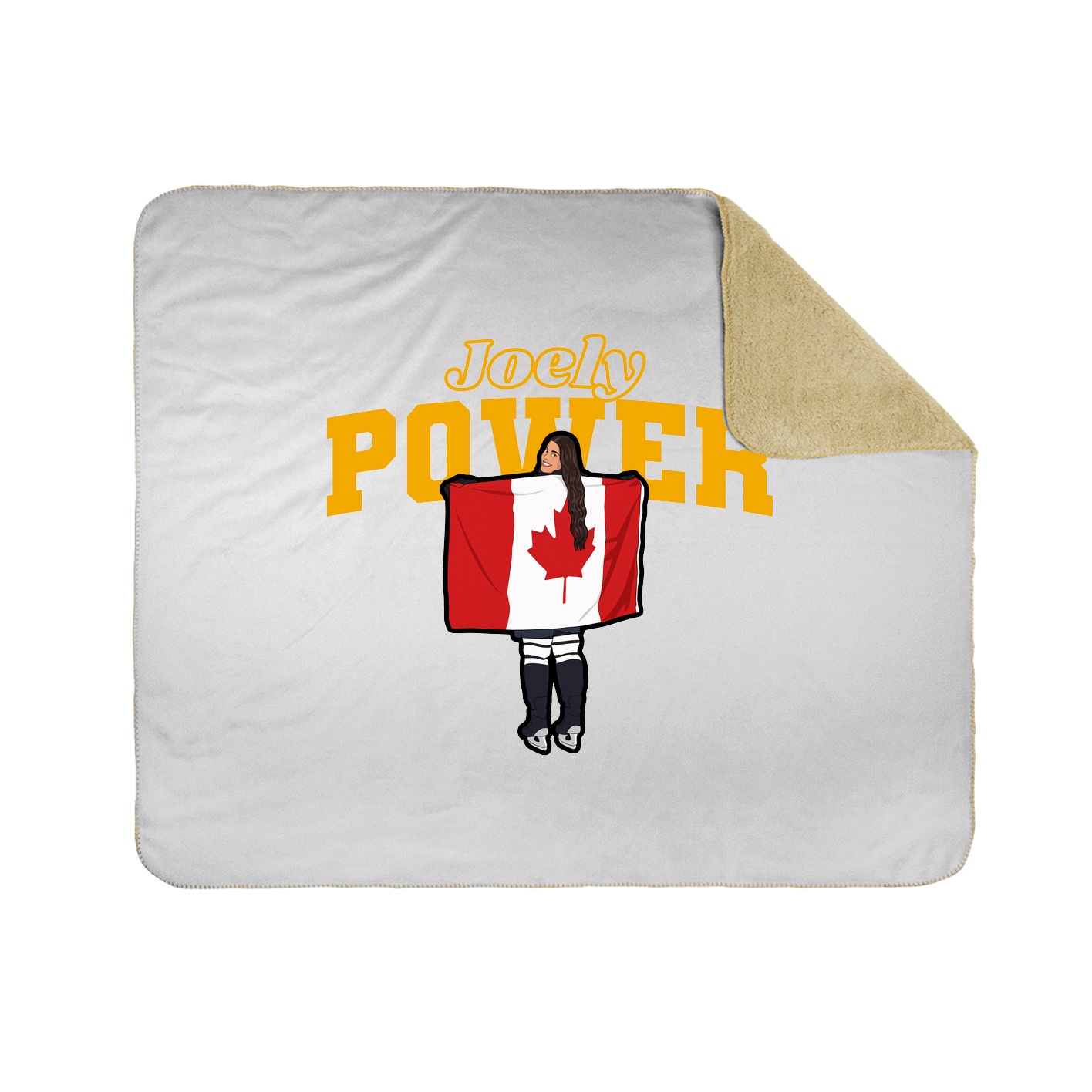 Throw Blanket — Name Arch in White