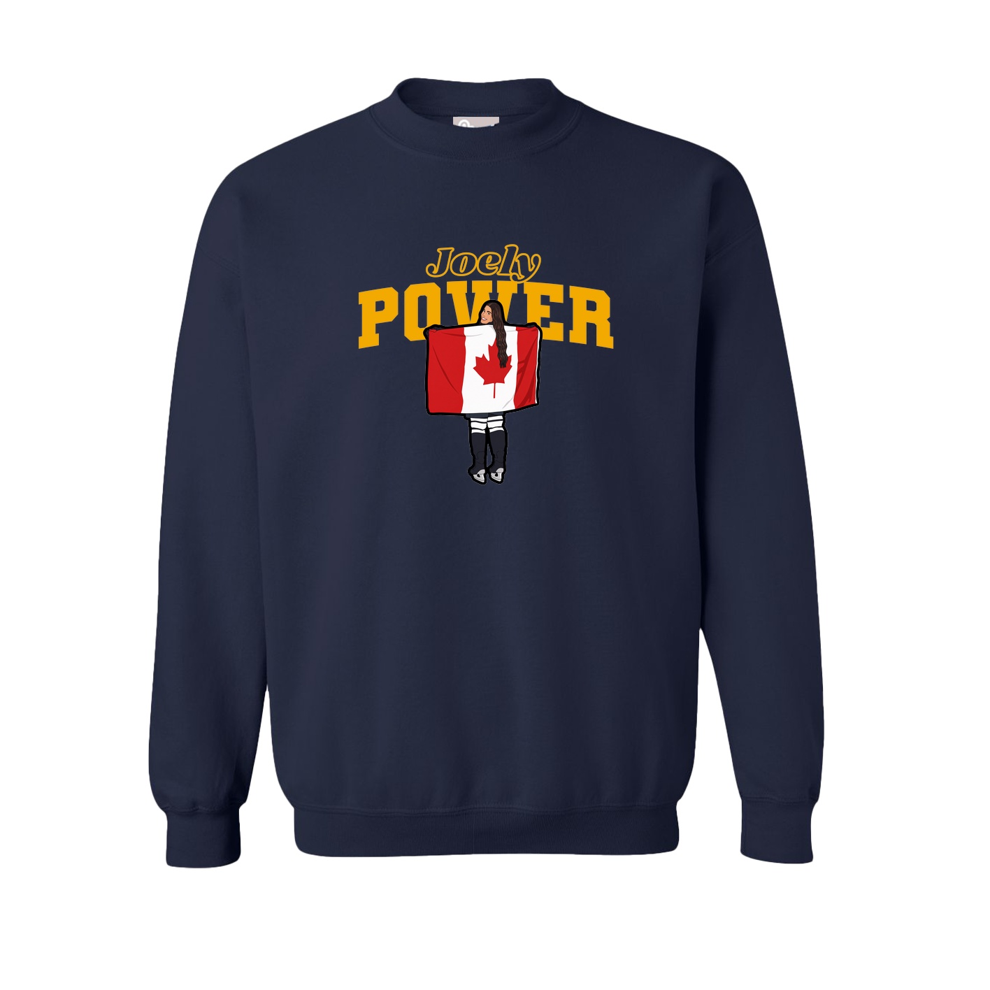 Fleece Crew — Name Arch in Navy