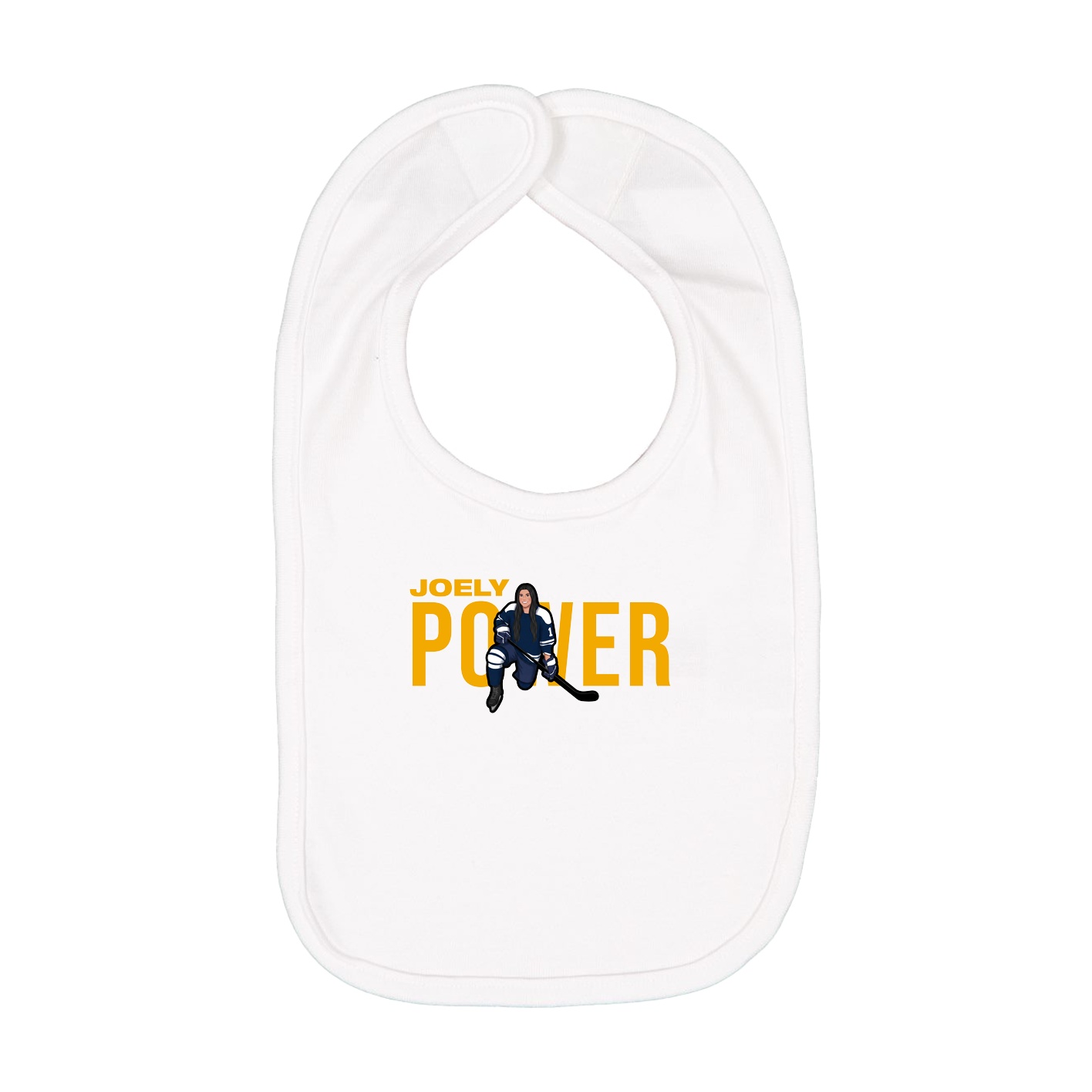 Infant Bib — Player Name in White
