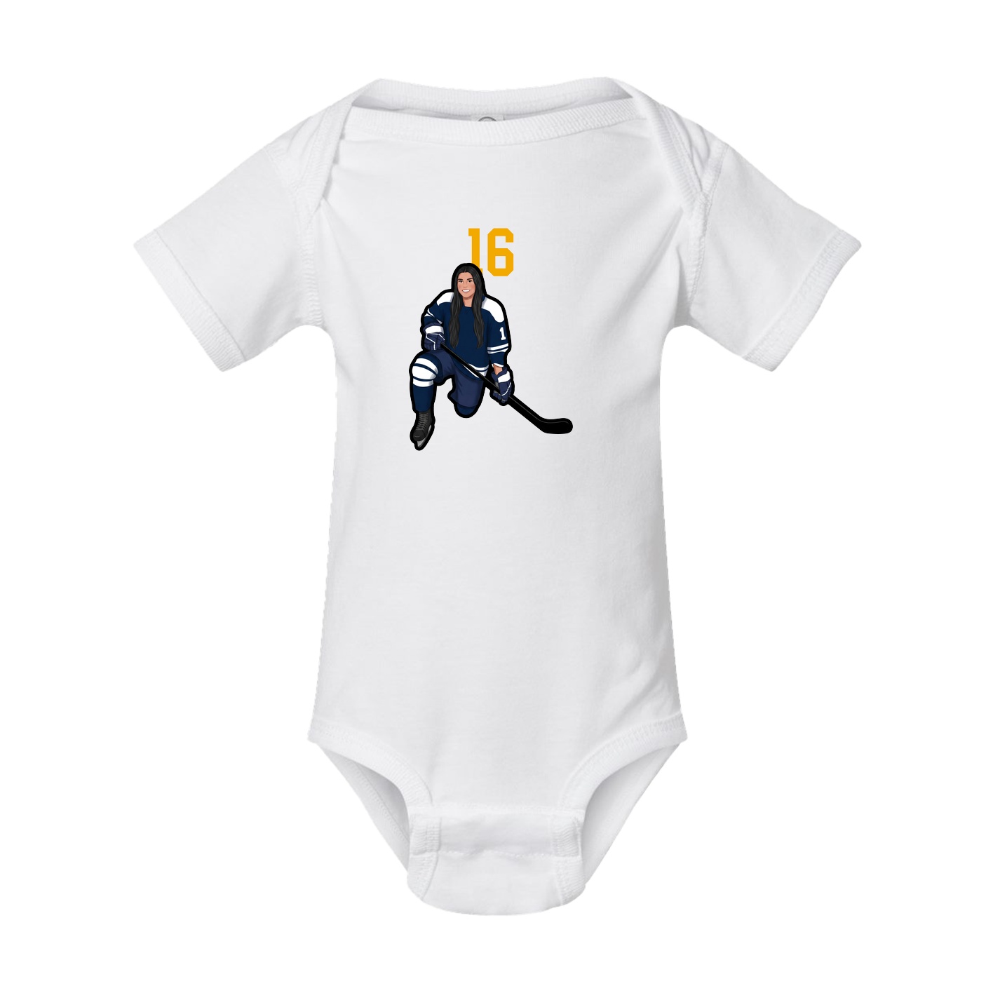 Baby Onesie — Number Top in White