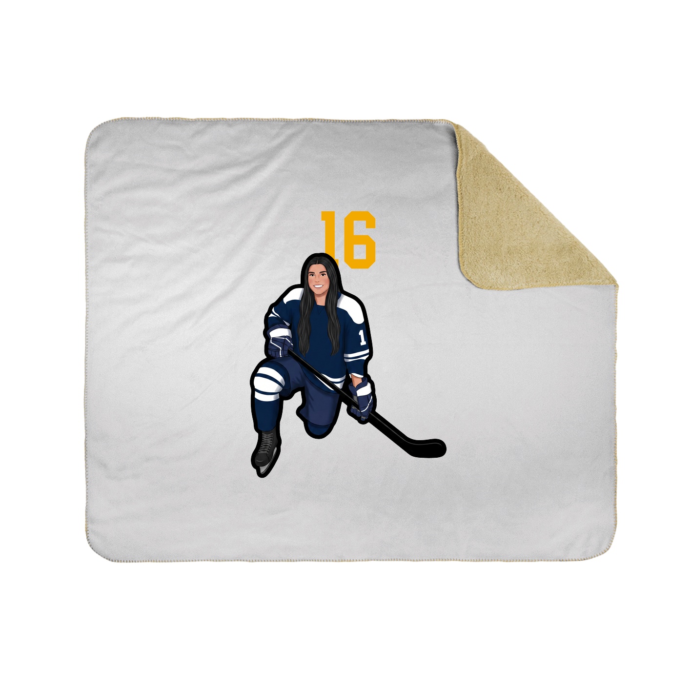 Throw Blanket — Number Top in White