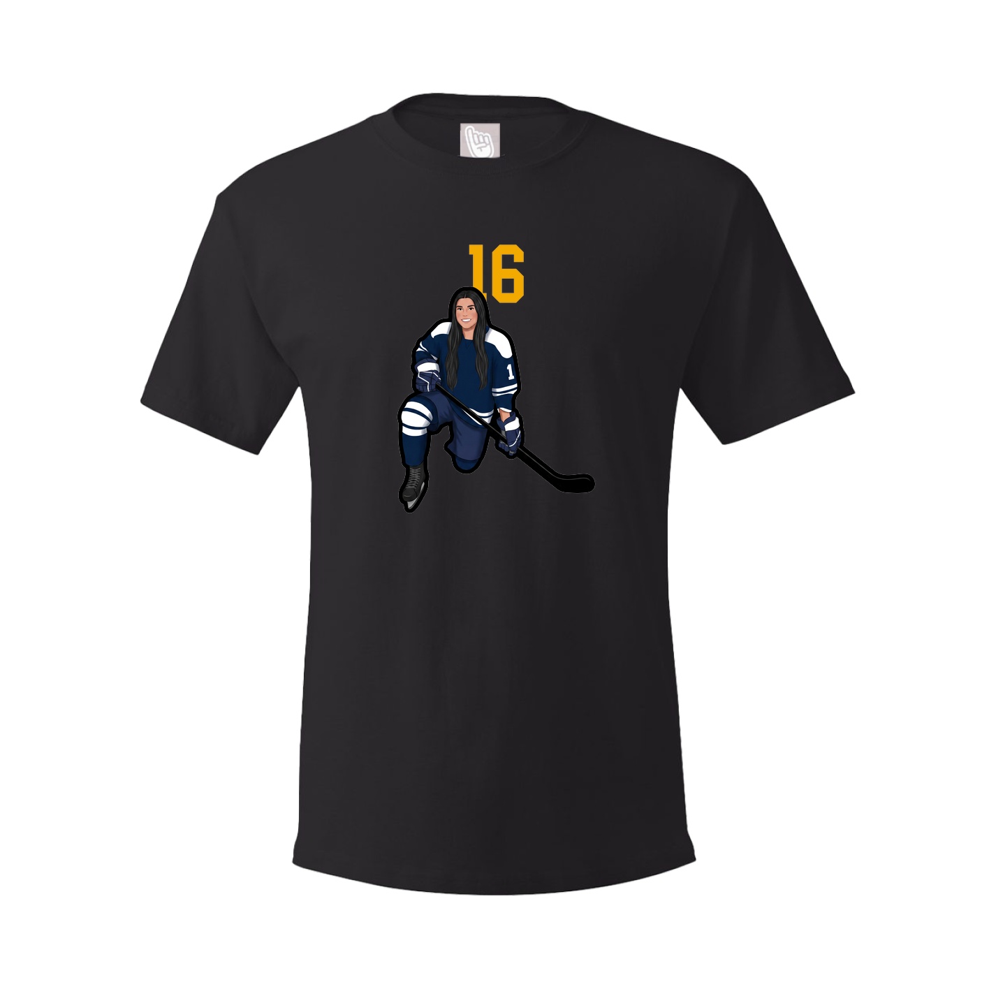 Youth Tee — Number Top in Black