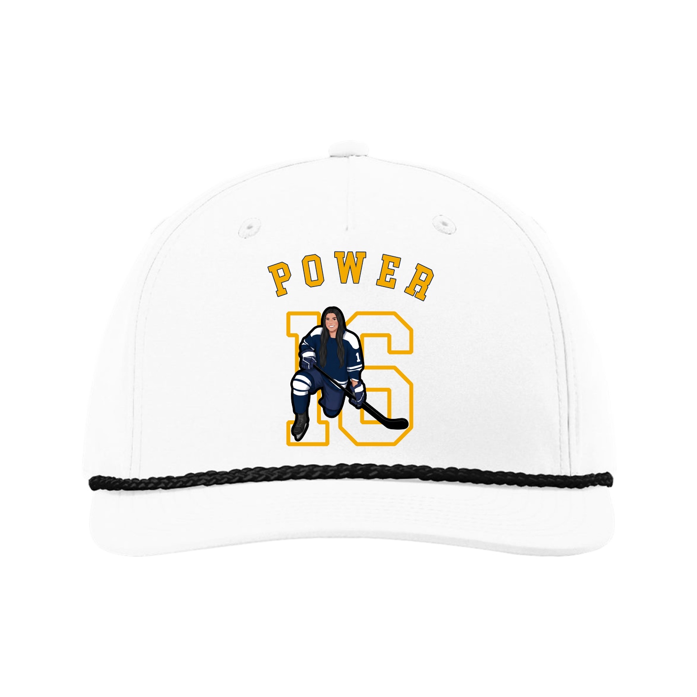 Five-Panel Classic Rope Cap — Shirsey Arch in White