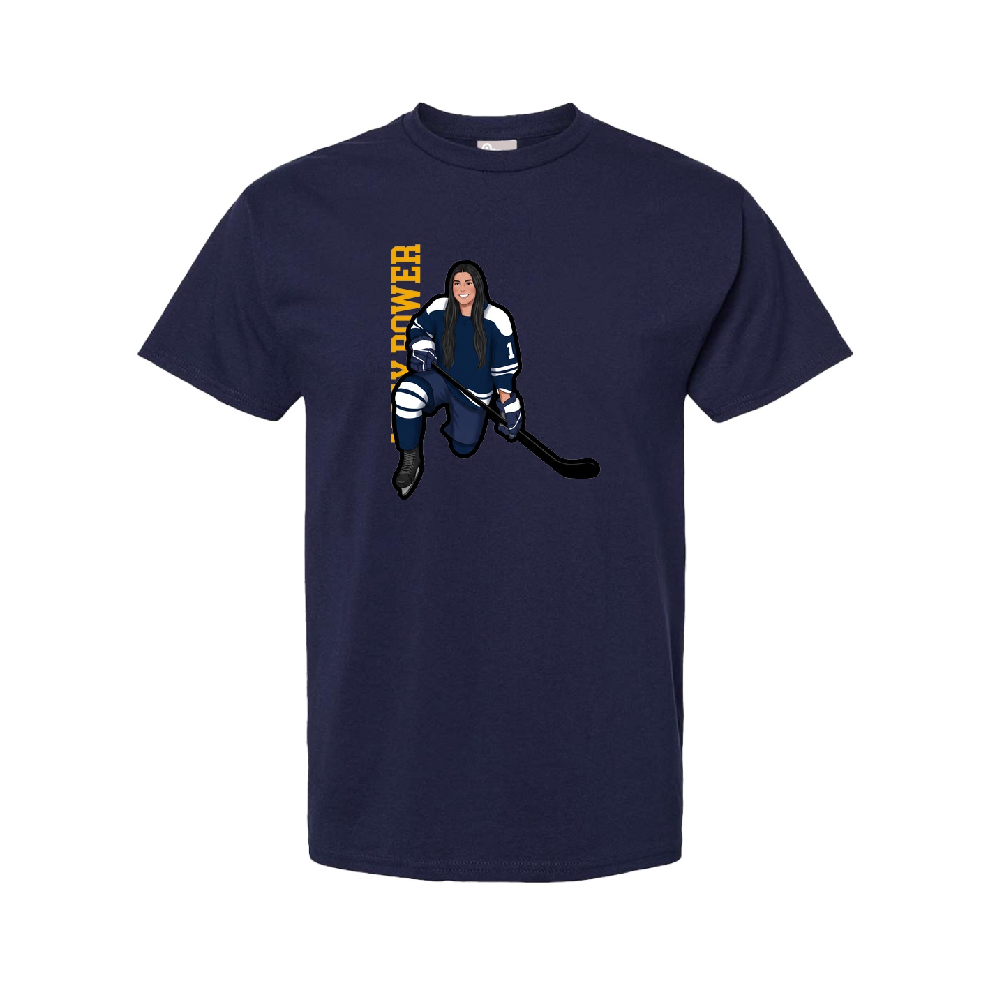 Tee — Name Vertical in Navy