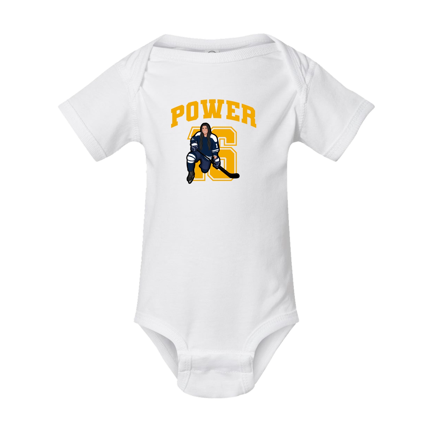 Baby Onesie — Number in White