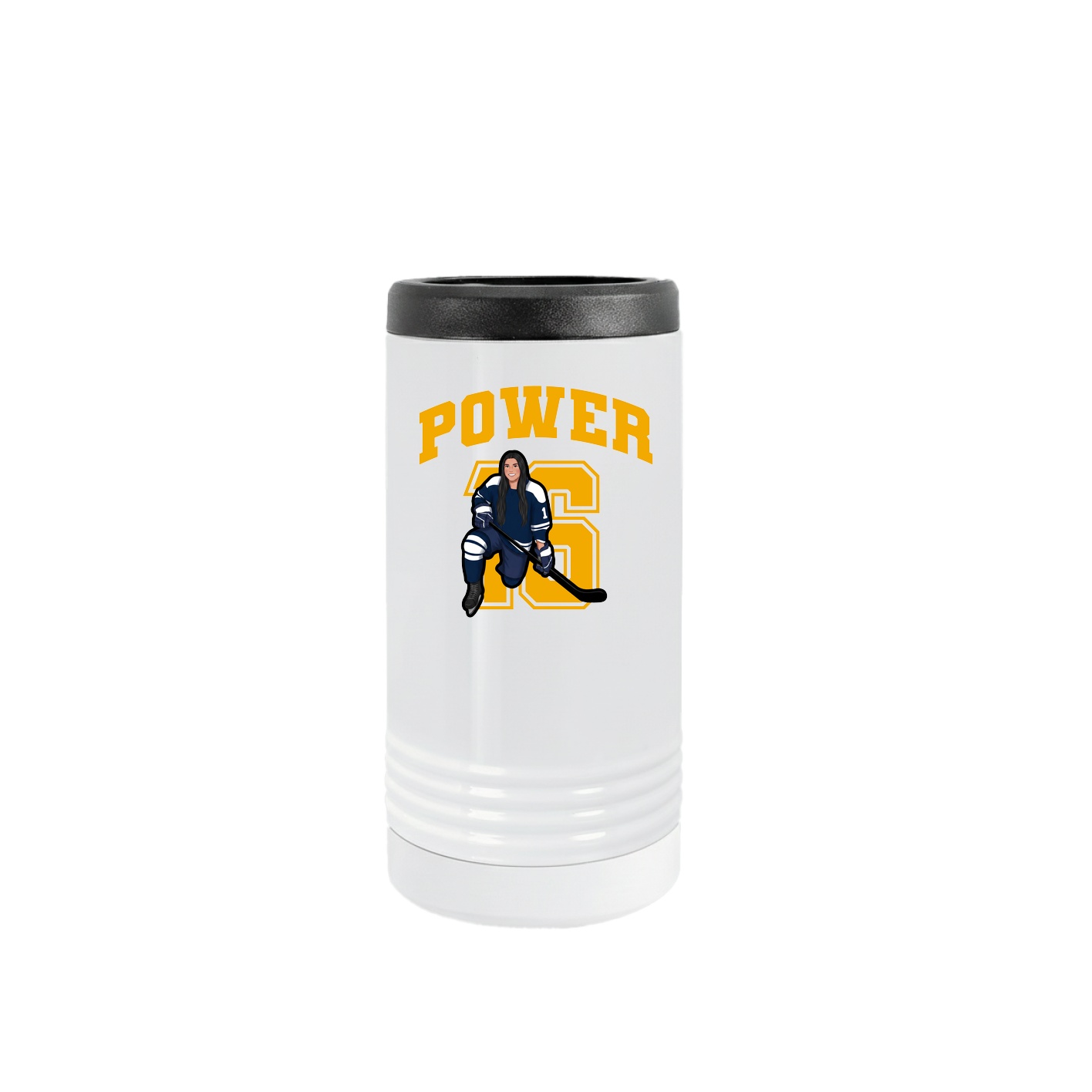 Slim Beverage Holder — Number in White