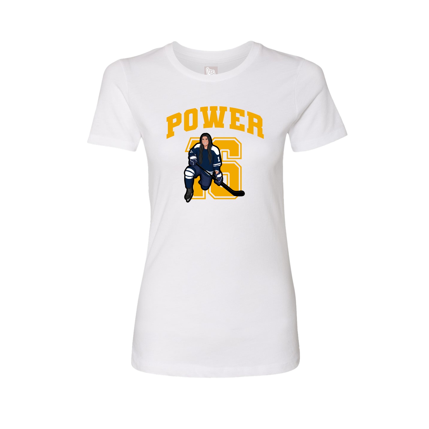 Womens Tee — Number in White