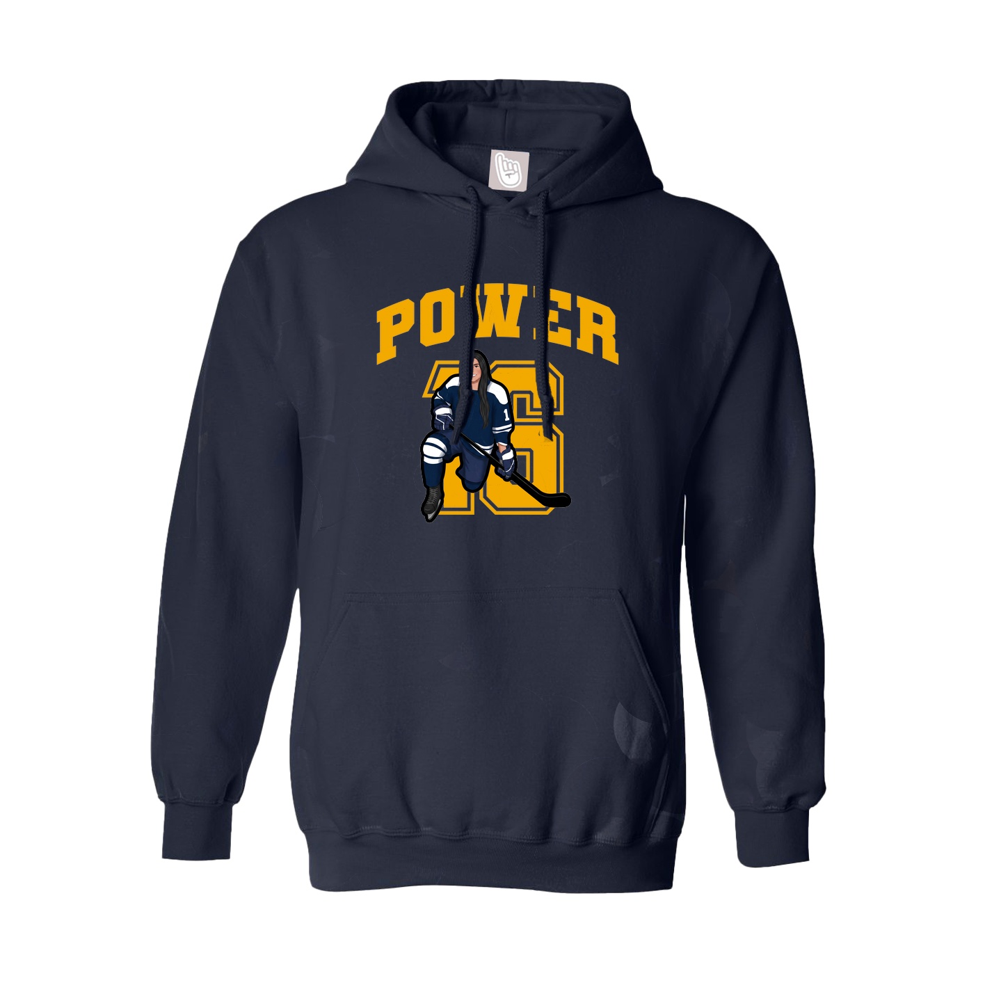 Hoodie — Number in Navy