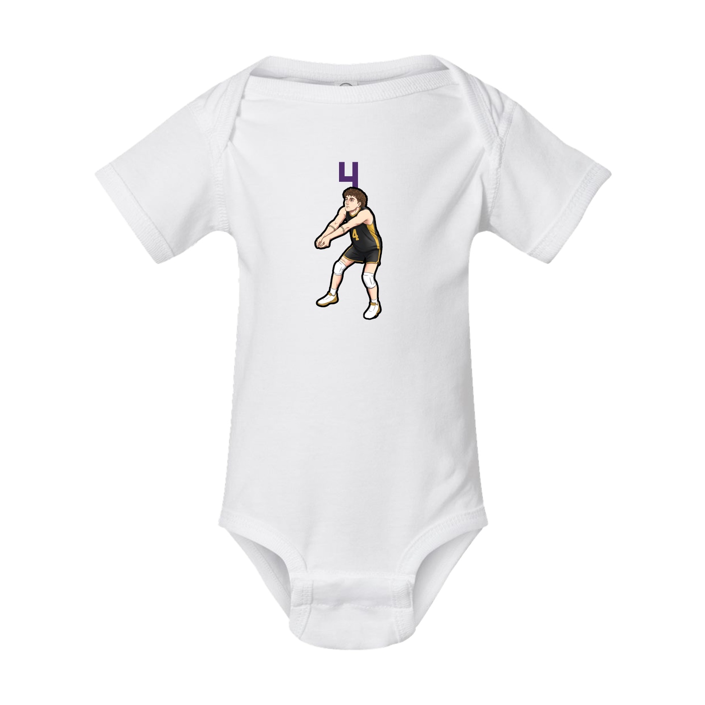 Baby Onesie — Number Top in White