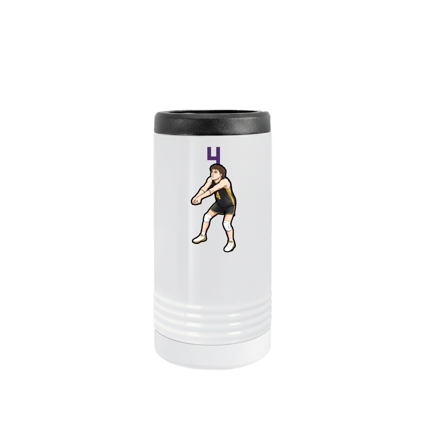 Slim Beverage Holder — Number Top in White