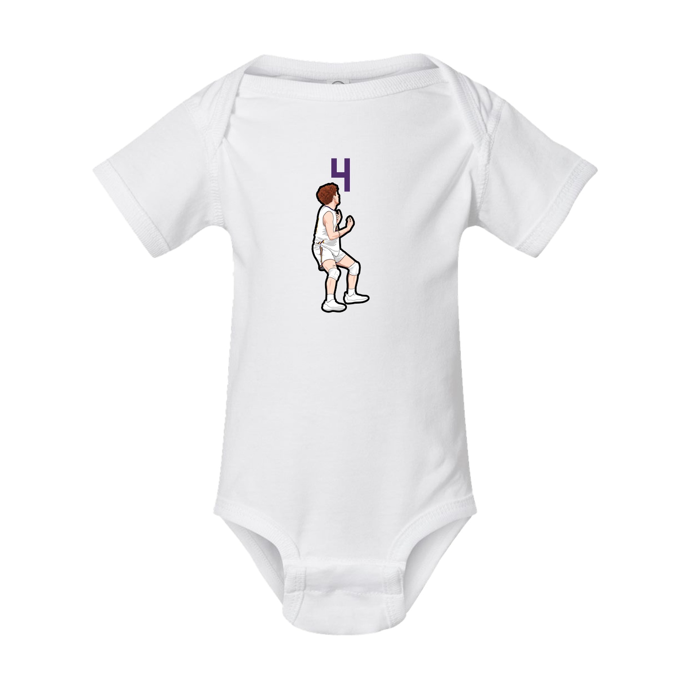 Baby Onesie — Number Top in White