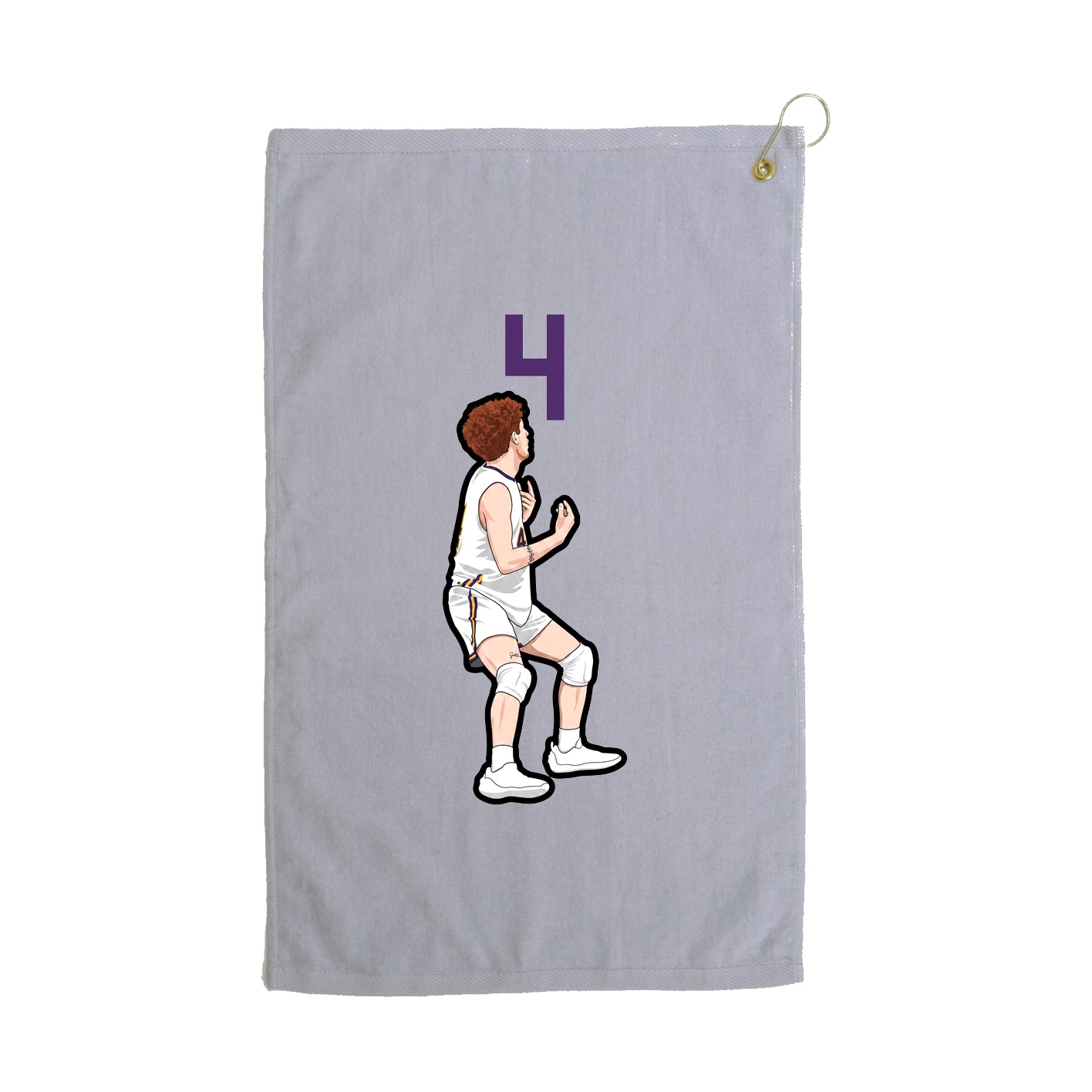 Golf Towel — Number Top in Grey