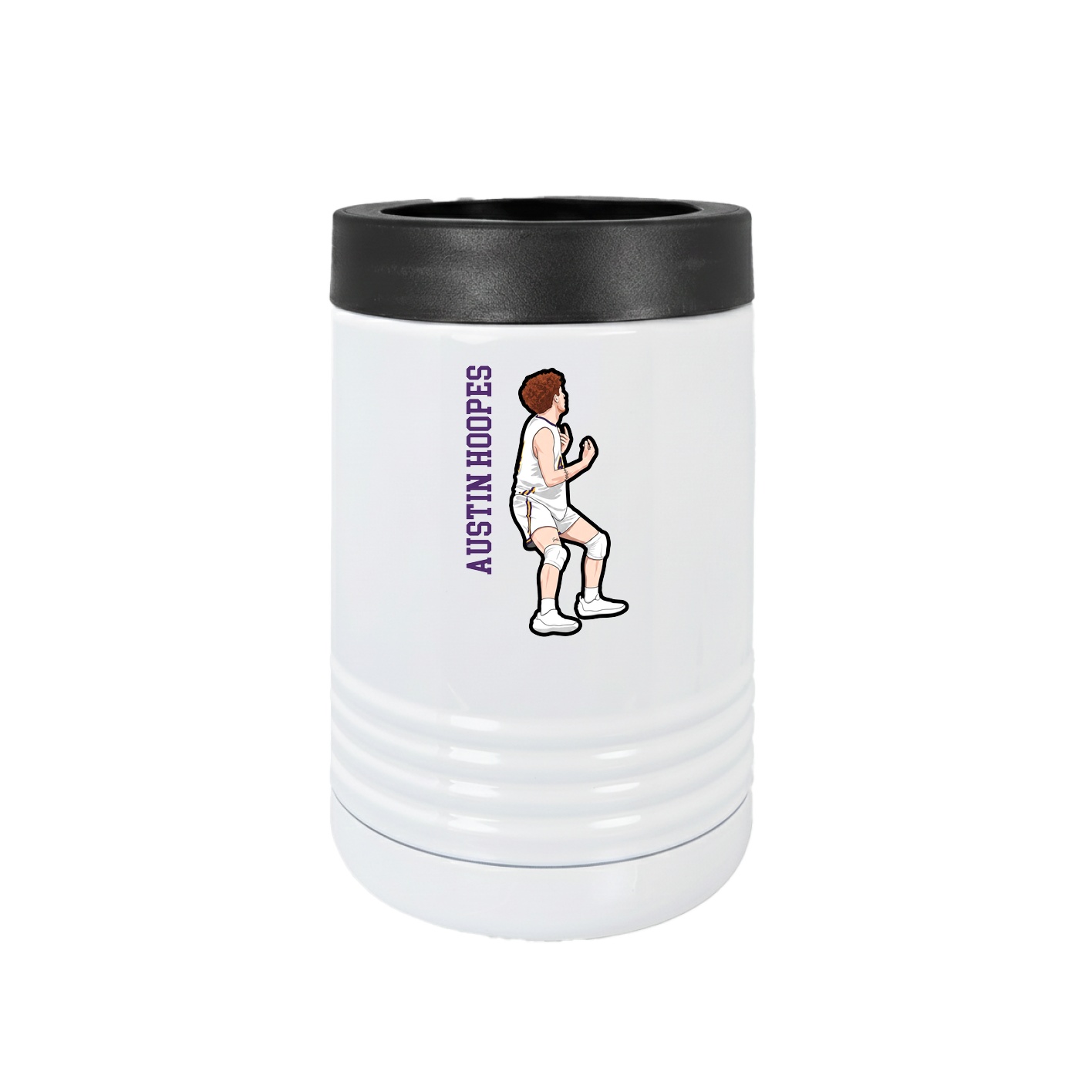 Beverage Holder — Name Vertical in White