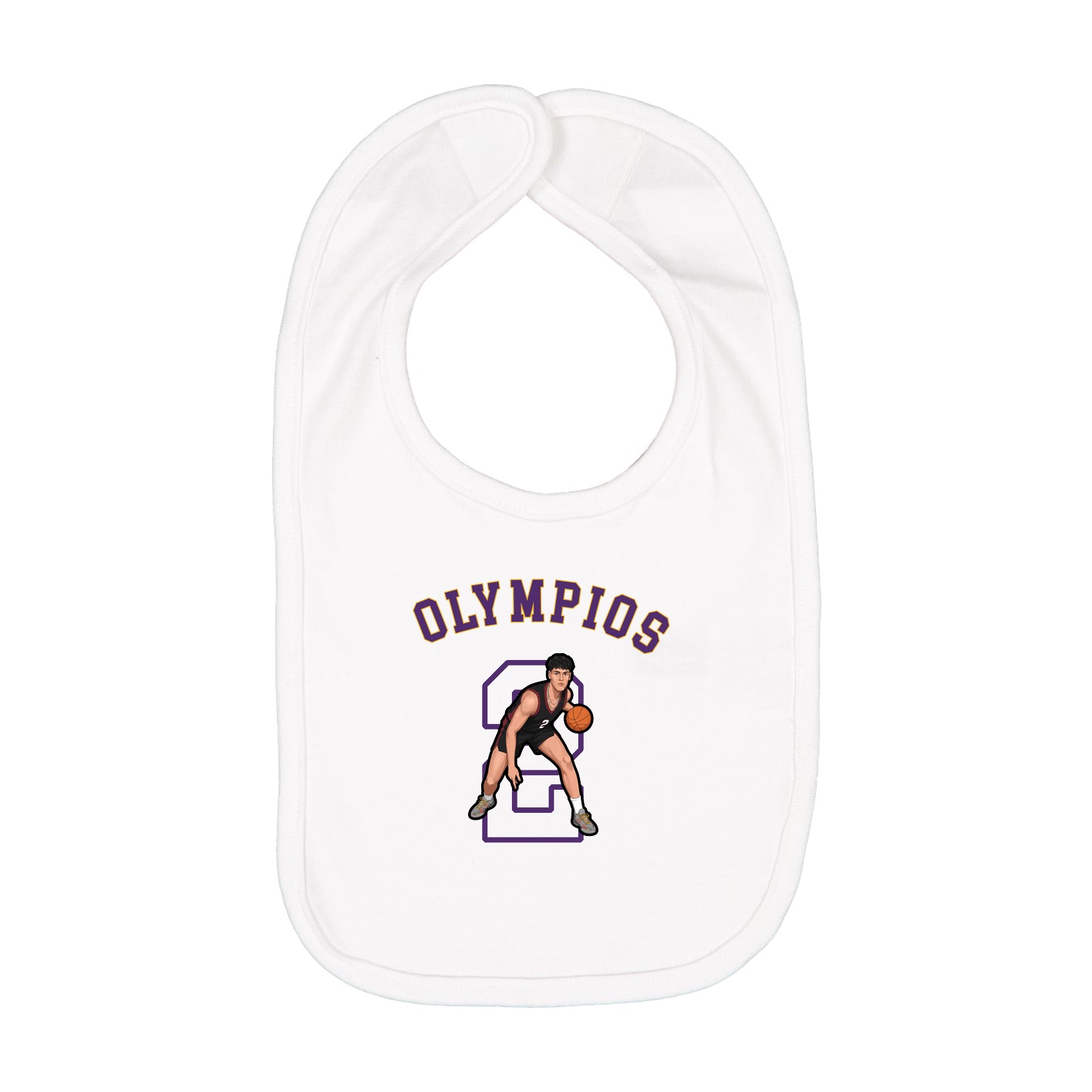Infant Bib — Shirsey Arch in White