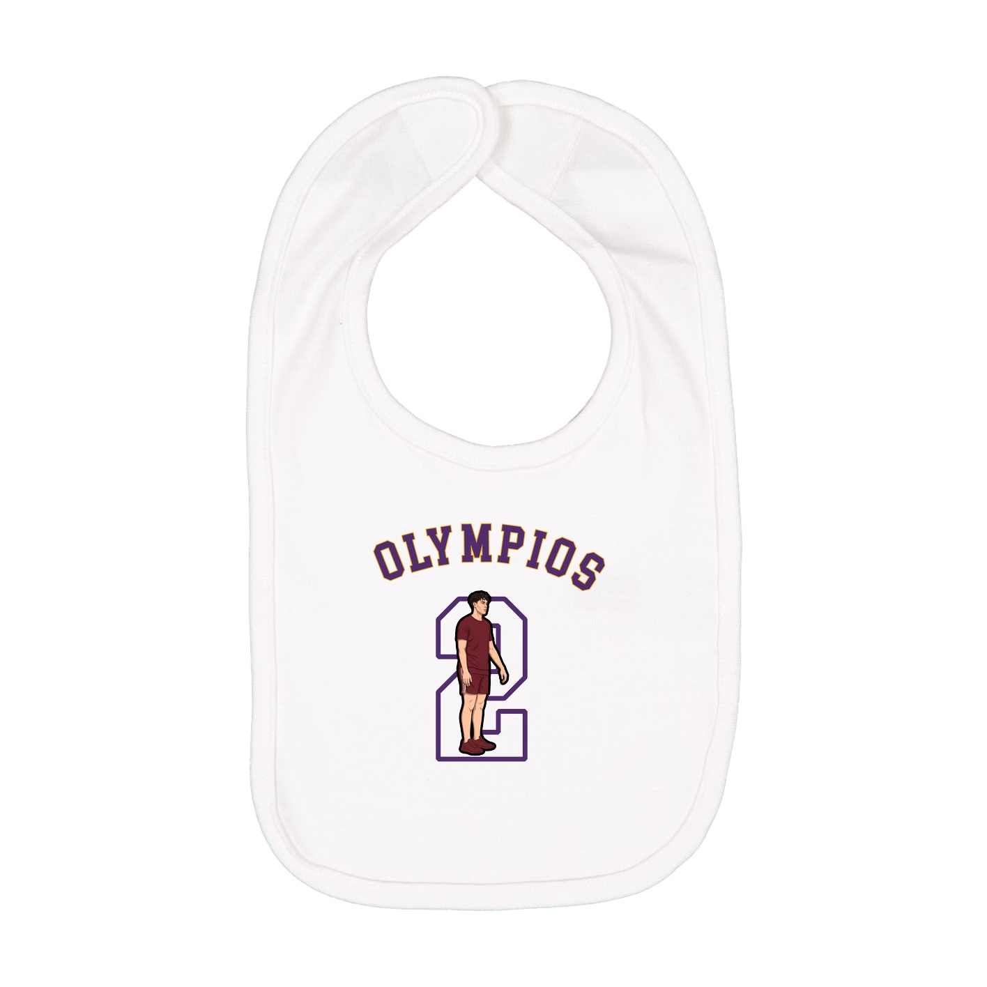 Infant Bib — Shirsey Arch in White