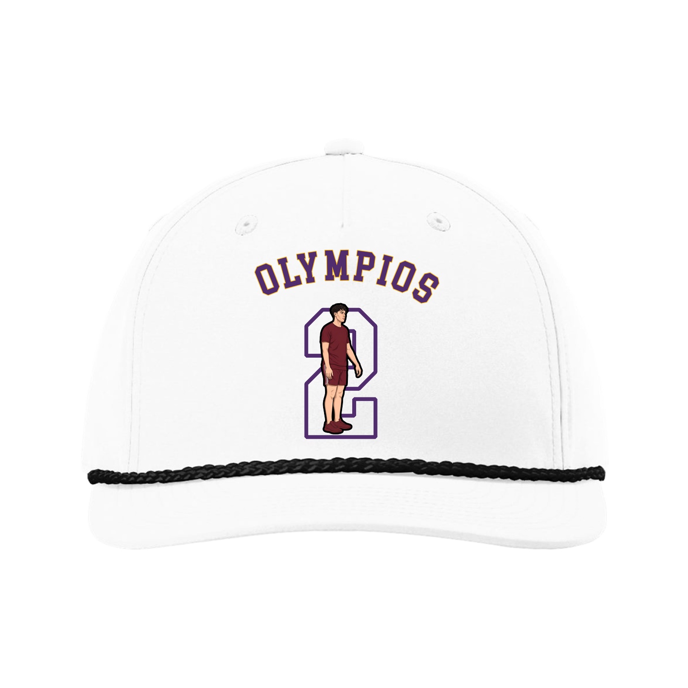 Five-Panel Classic Rope Cap — Shirsey Arch in White