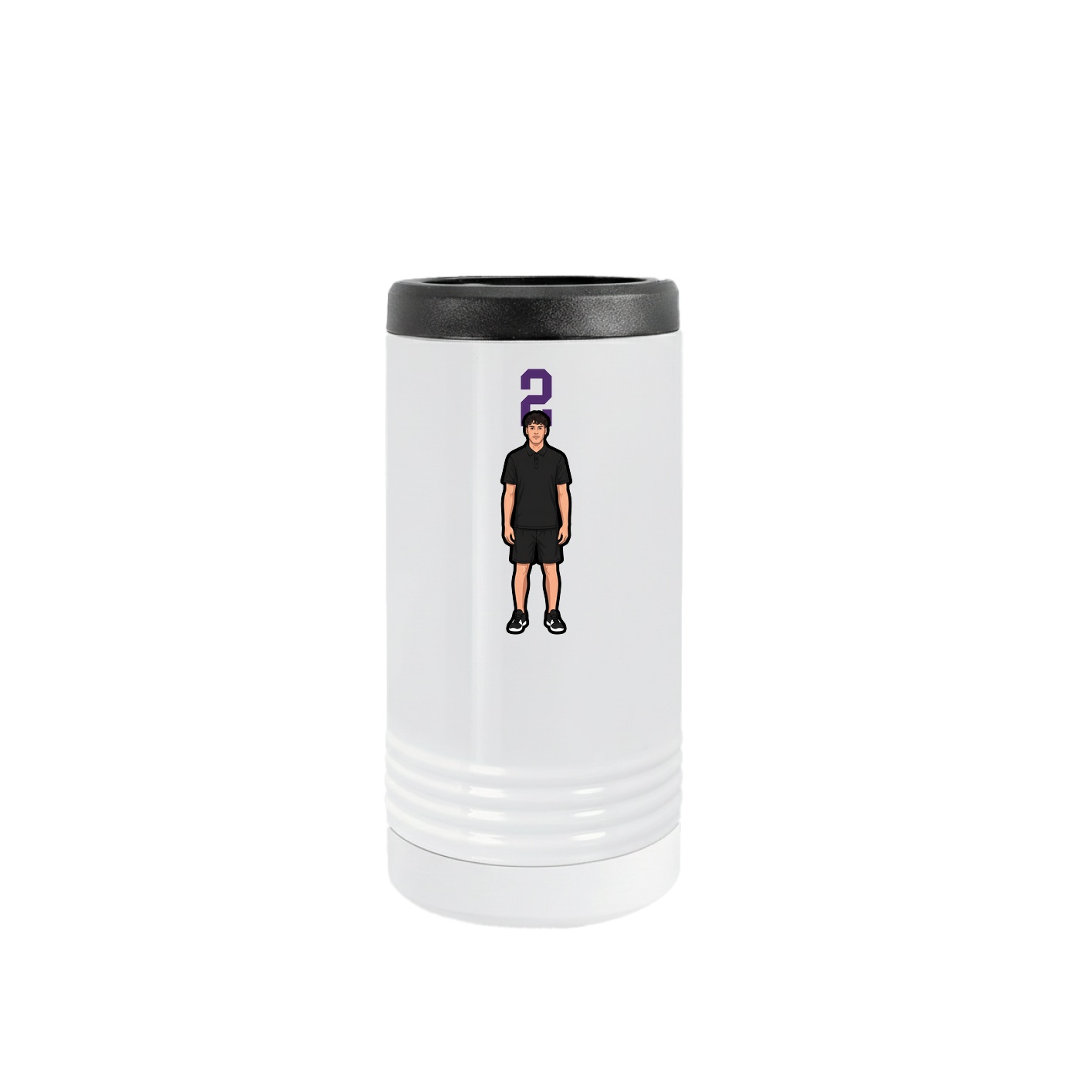Slim Beverage Holder — Number Top in White