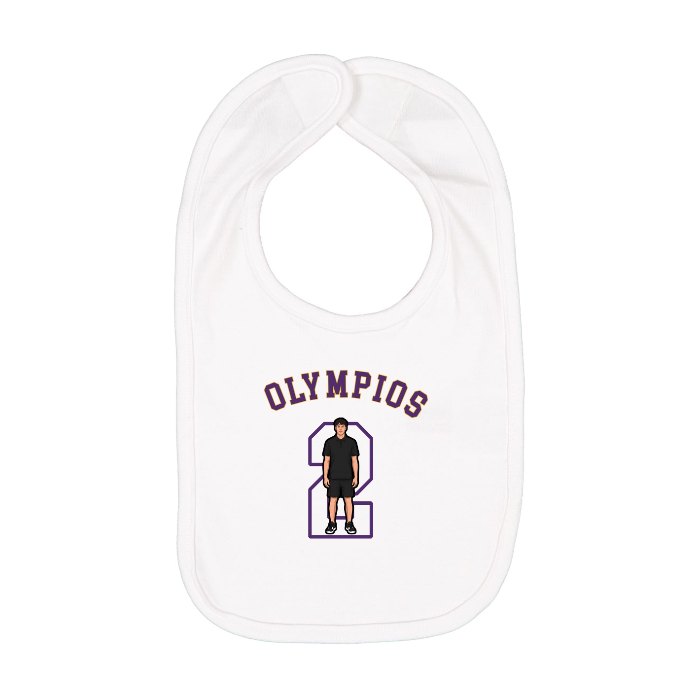 Infant Bib — Shirsey Arch in White